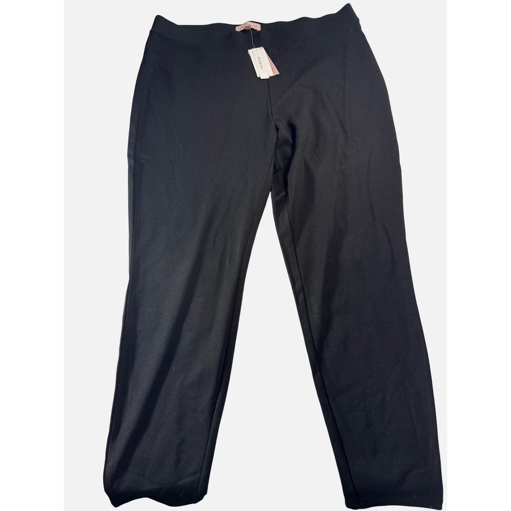 Philosophy Woman Black‎ Pull On Tapered Leg Pants Plus Size 2X NWT Stretch Knit